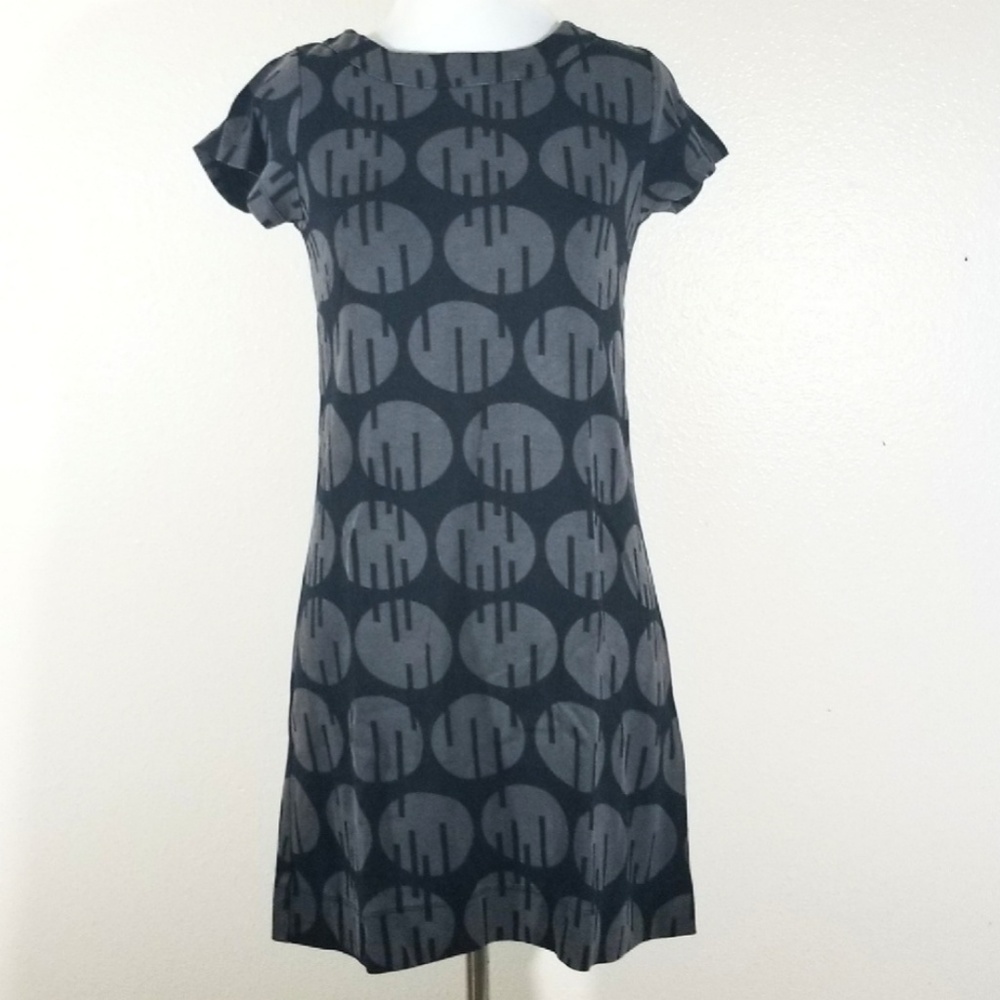 H&M Black and Gray Patterned Dress